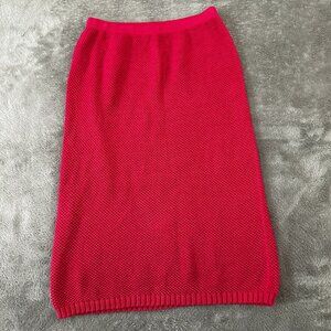 Vintage The Peruvian Connection Pink 100% Pima Cotton Skirt Large Handmade